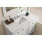 James Martin Vanities Palisades 48" Single Bathroom Vanity in Bright White with 3 cm White Zeus Quartz Top and Rectangular Sink, , large