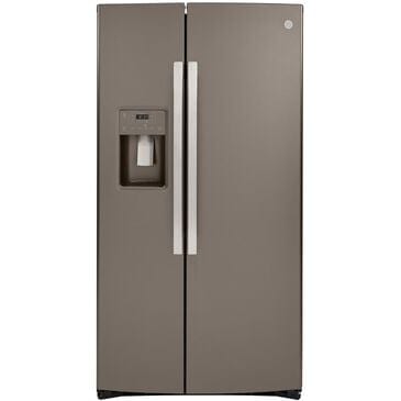 GE Appliances 21.8 Cu. Ft. Counter Depth Side by Side Refrigerator in Slate, , large