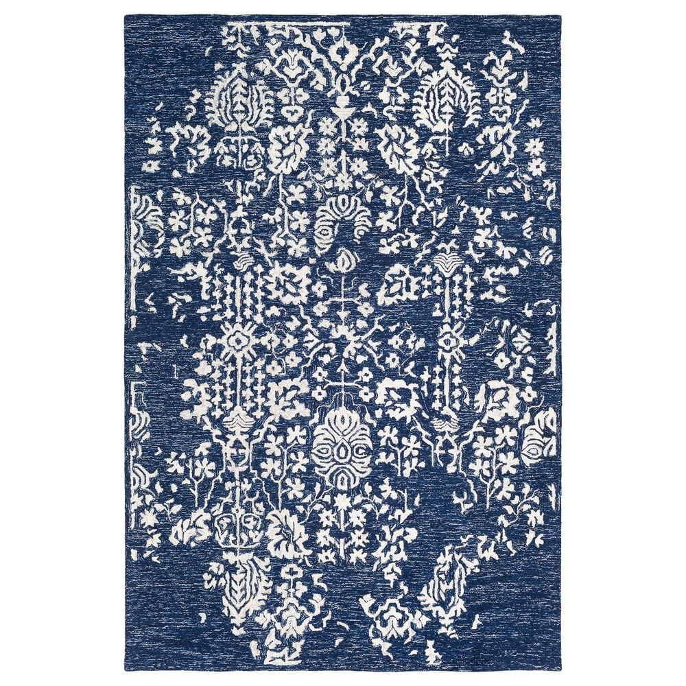Surya Granada GND-2311 6" x 9" Dark Blue, Denim and Ivory Area Rug, , large