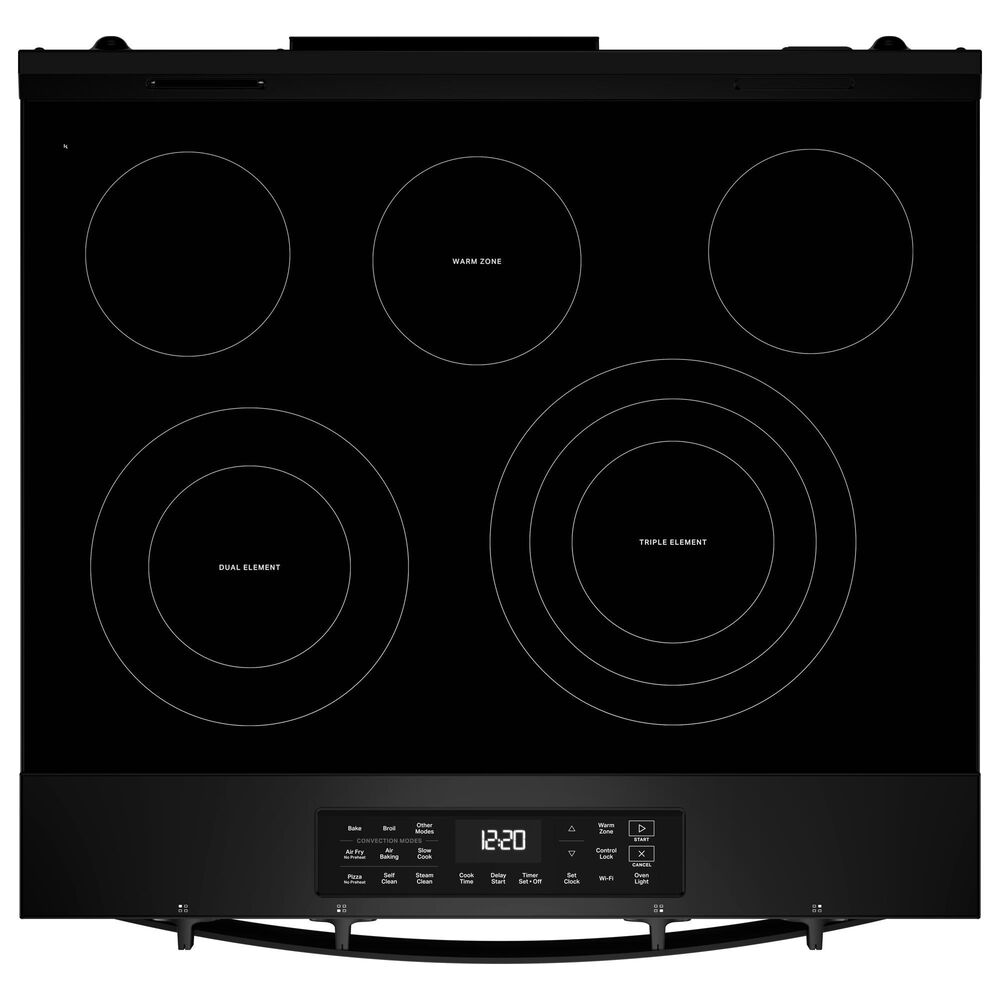 Whirlpool 30" Smart Electric Range with Air Cooking Technology in Black, , large