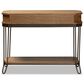 Baxton Studio Kellyn 3-Drawer Console Table in Oak Brown/Black, , large