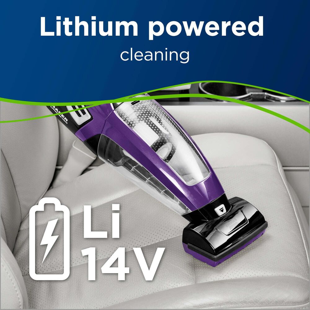 Bissell Pet Hair Eraser Lithium Ion Hand Vacuum in Purple and Black, , large