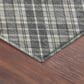 Dalyn Rug Company Soft Essentials Plaid Gray 10" x 14" Indoor/Outdoor Area Rug, , large