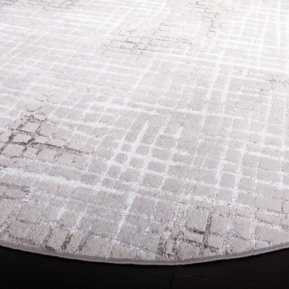 Safavieh Orchard Geometric 6&#39;7&quot; Round Grey and Light Grey Area Rug, , large