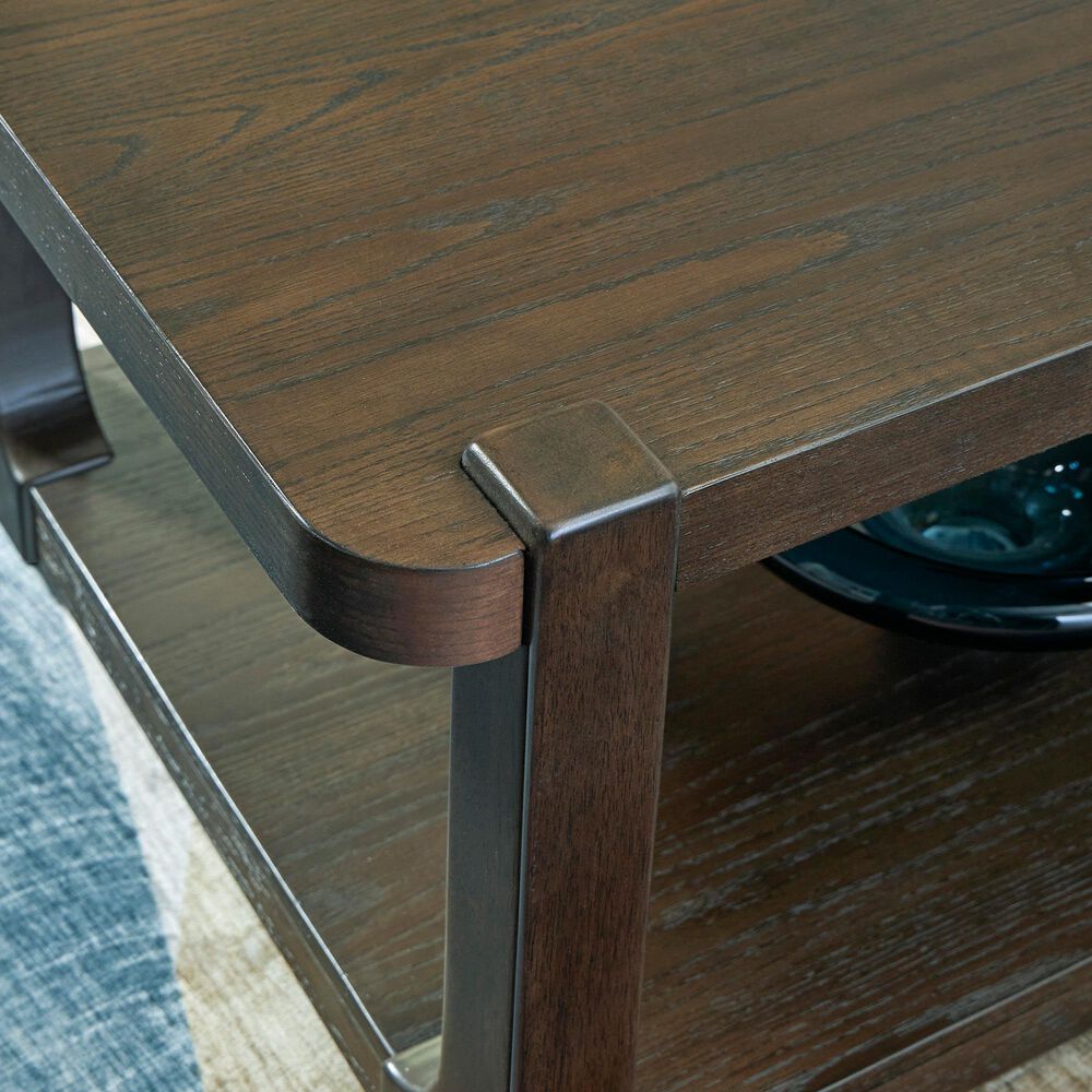 Ashley Breckington Rectangular Cocktail Table in Dark Brown, , large