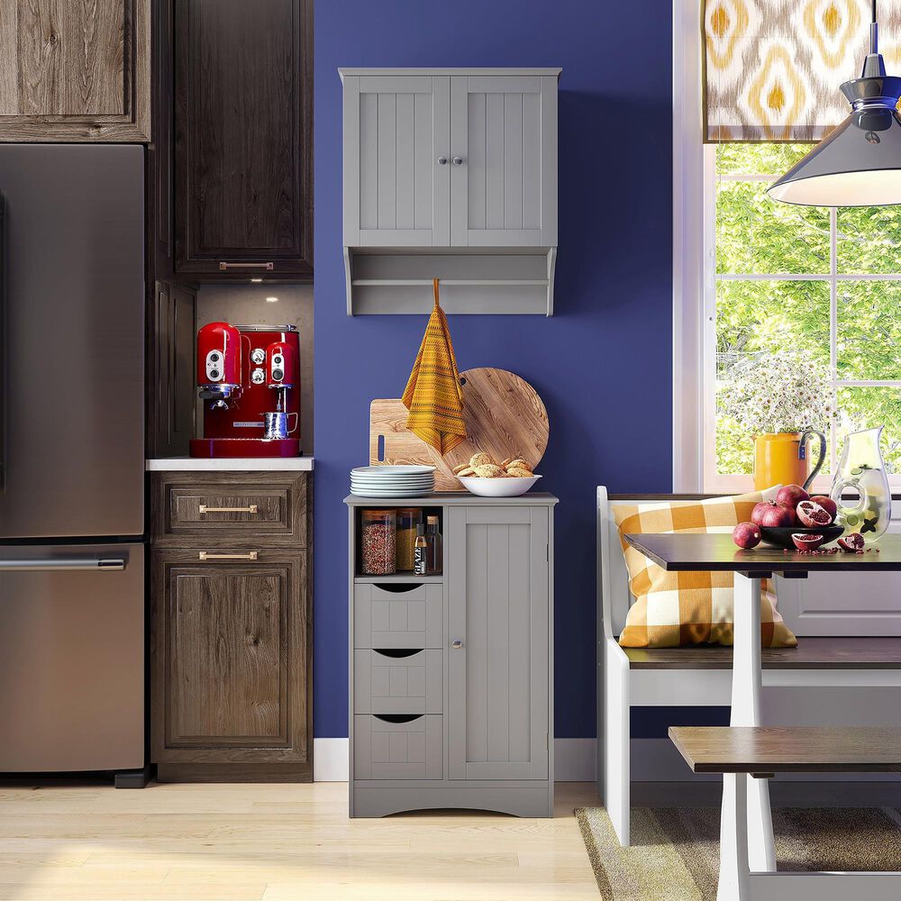 RiverRidge Home Ashland 2-Door Wall Cabinet in Gray, , large