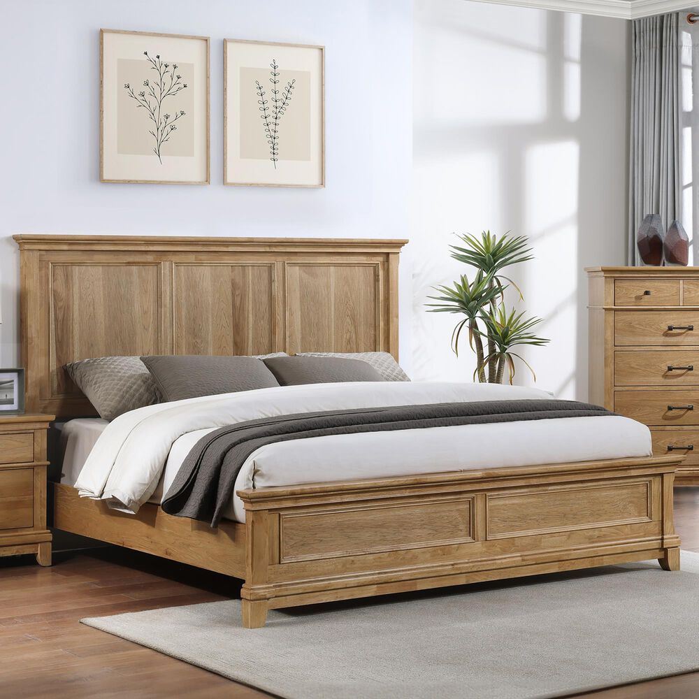 New Heritage Design Sunstone King Panel Bed in Honey, , large