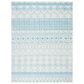 Safavieh Tulum 8" x 10" Ivory and Turquoise Area Rug, , large
