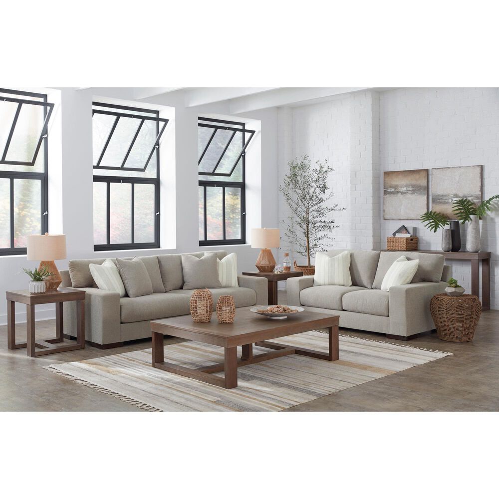 Ashley Maggie Stationary Sofa in Flax, , large