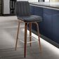 Blue River Renee 31" Swivel Barstool with Gray Cushion in Walnut, , large