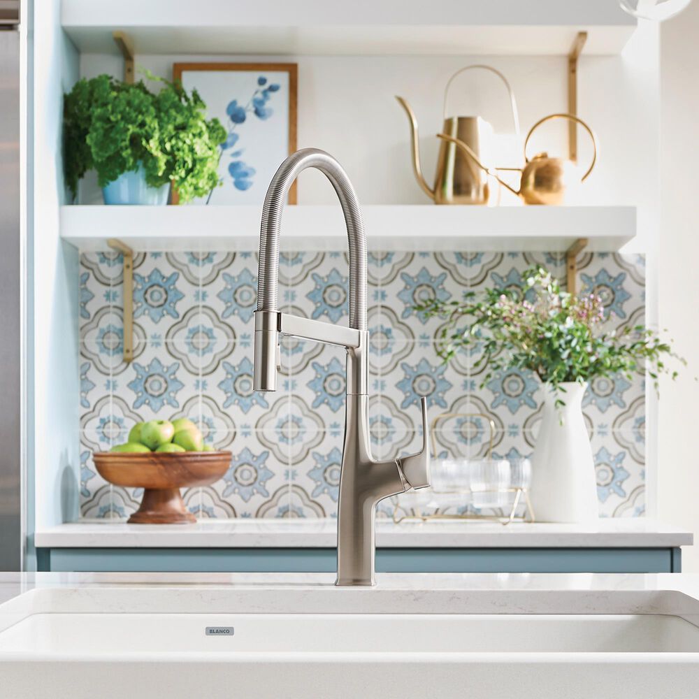 Blanco Rivana Semi Pro Kitchen Faucet in PVD Steel, , large