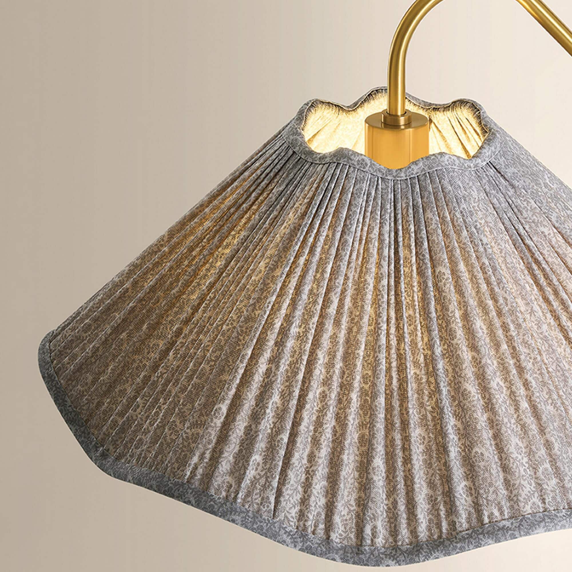 Mitzi Lighting Lauren Floor Lamp in Aged Brass and Texture Black