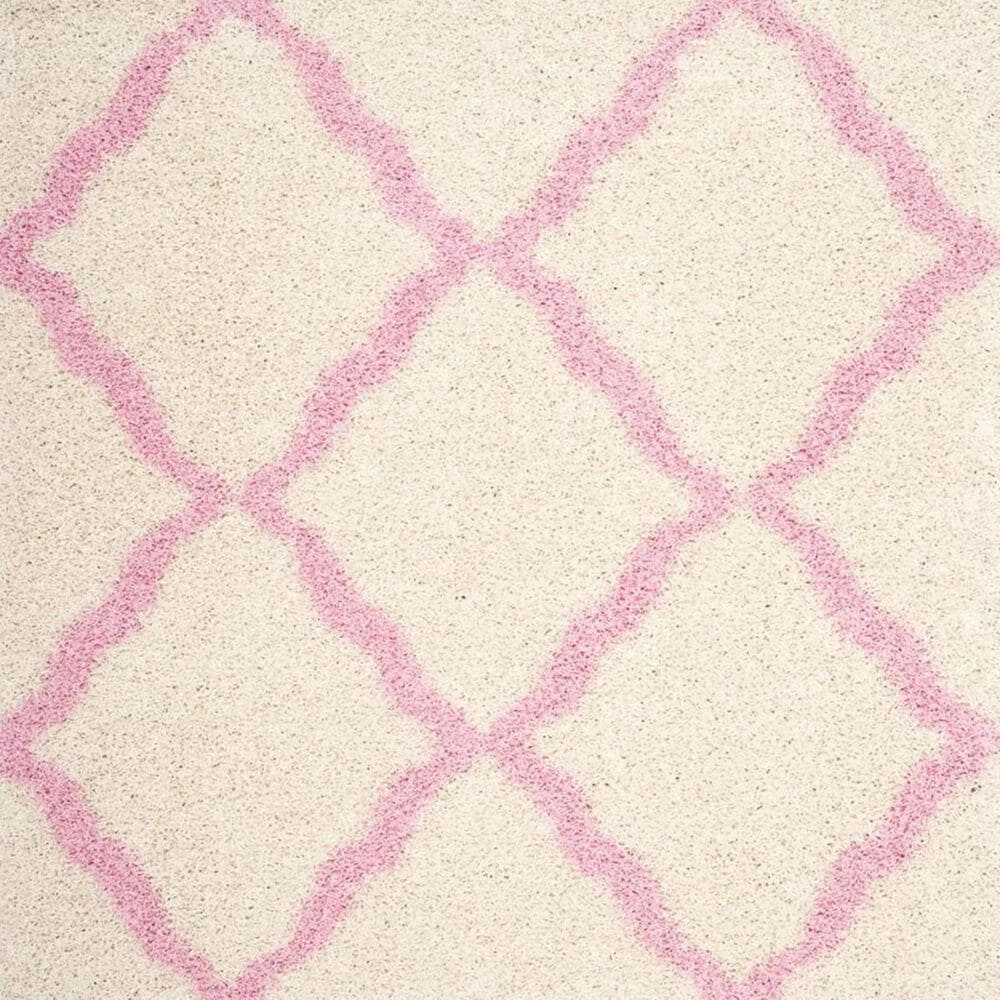 Safavieh Dallas Shag SGD257P 5&#39;1&quot; x 7&#39;6&quot; Ivory and Light Pink Area Rug, , large