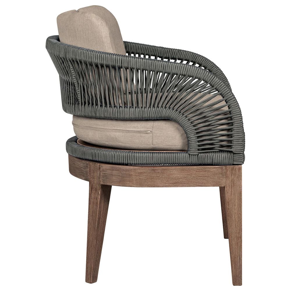 Hearth and Haven Orbit Outdoor Patio Dining Chair in Taupe, , large