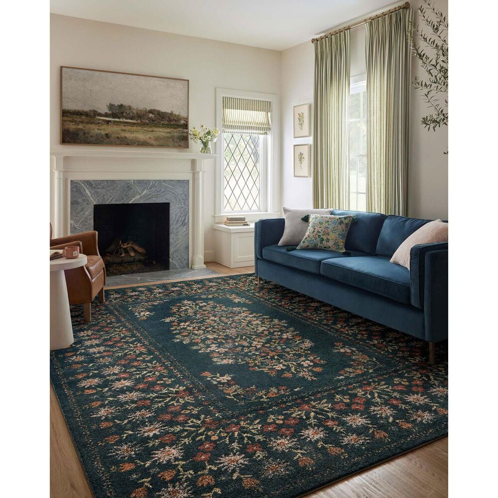Rifle Paper Co. x Loloi Laurel Eleanor 9&#39;2&quot; x 12&#39;2&quot; Navy Area Rug, , large