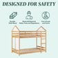 Walker Edison Skyler Twin over Twin Bunk Bed in Natural Pine, , large