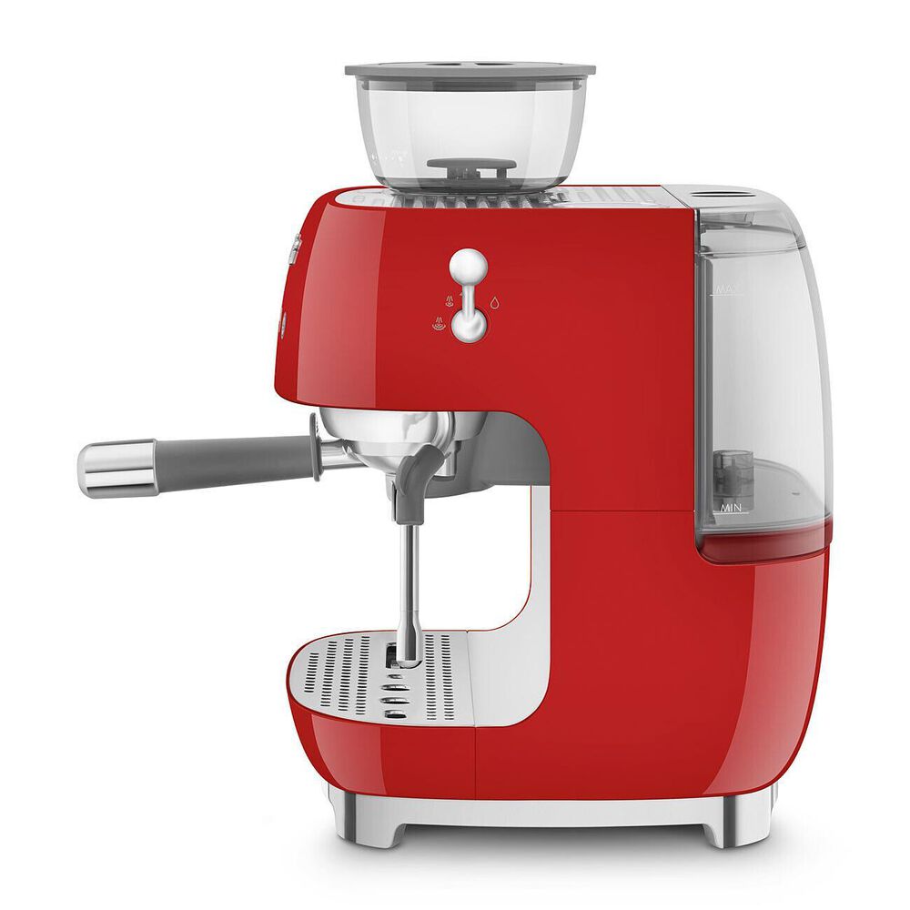 SMEG Smeg Espresso Coffee Machine with Grinder, Red, , large