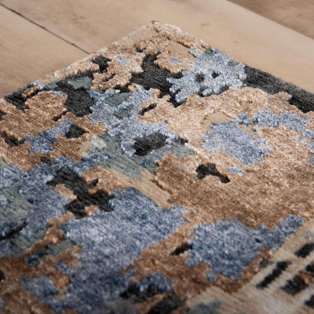Rizzy Evolution Teal, Grey, Black, Brown, Beige and Ivory 8&#39; x 10&#39; Area Rug, , large