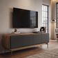 BDI Plume 80" 4-Door Media Cabinet in Walnut and Bronze, , large