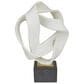 Maple and Jade 17" Decorative Sculpture in Matte White and Black, , large
