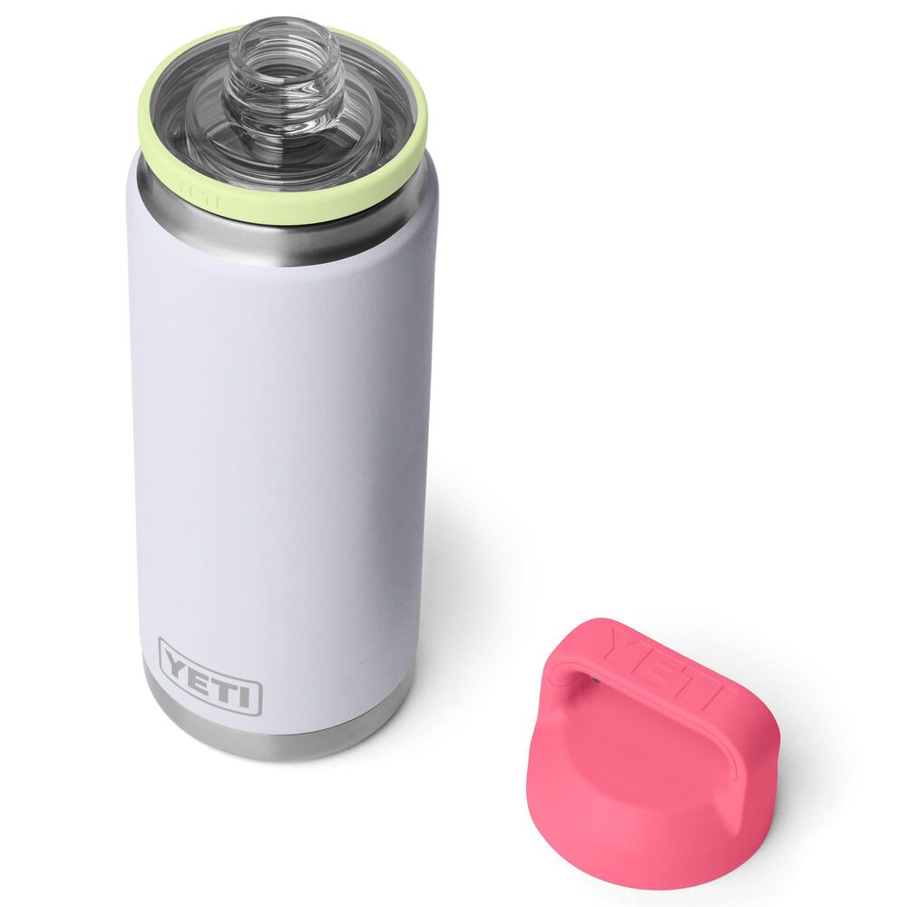 YETI Rambler 26 Oz Water Bottle with Color-Blocked Chug Cap in Mist, Pink and Grasshopper, , large