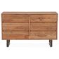 Home Trends & Design Aspen 6-Drawer Dresser in Smoked Acacia and Antique Zinc, , large