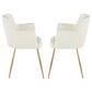 Lumisource Andrew Dining Chair in Cream/Gold (Set of 2), , large