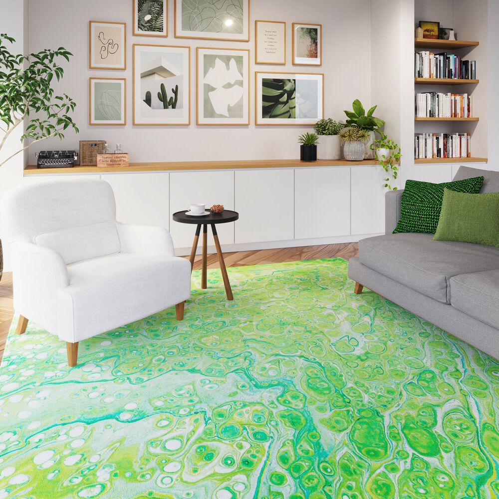 Dalyn Rug Company Kikiamo Lime-In 3&#39; x 5&#39; Area Rug, , large