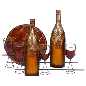 Maple and Jade 24" x 30" Food and Drink Wall Decor in Amber, Bronze, Maroon and Silver, , large