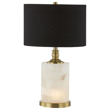 Southern Lighting Warren Table Lamp in White and Brushed Gold, , large