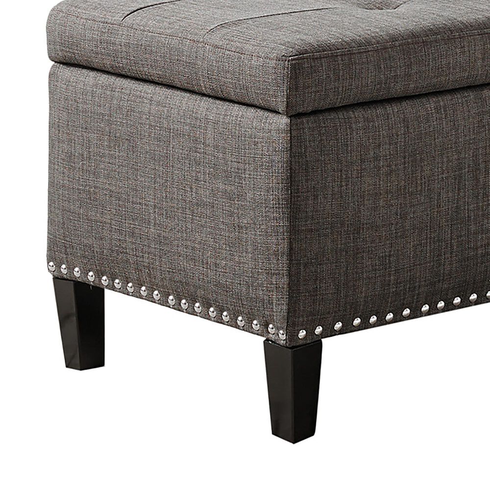Hampton Park Shandra II Storage Bench in Charcoal, , large