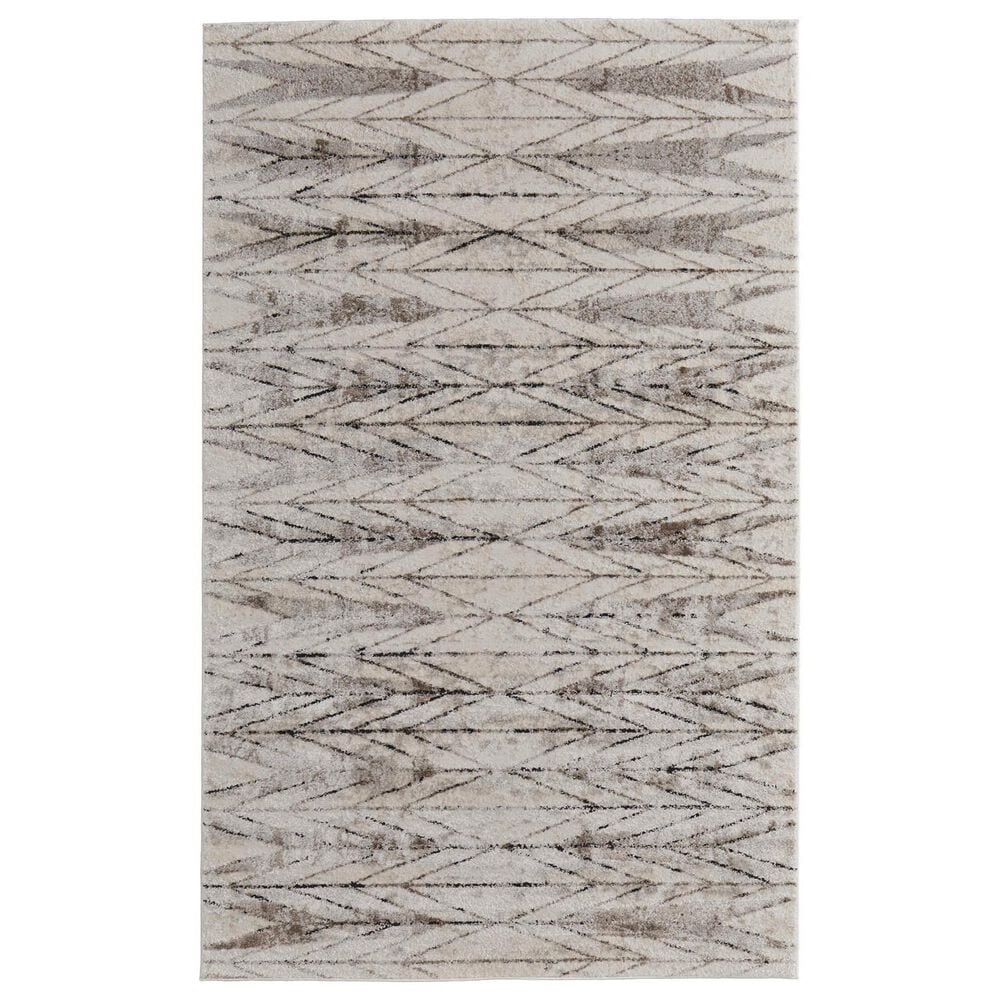 Feizy Vancouver 6"7" x 9"6" Beige and Brown Area Rug, , large