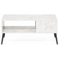 HOMLUX 2-Tier Mid-Century Modern Coffee Table in White, , large