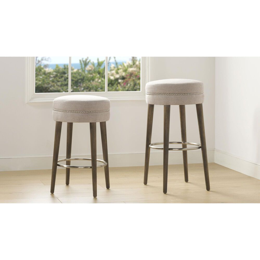 Jennifer Taylor Home Vesper 30" Round Backless Bar Stool in Country