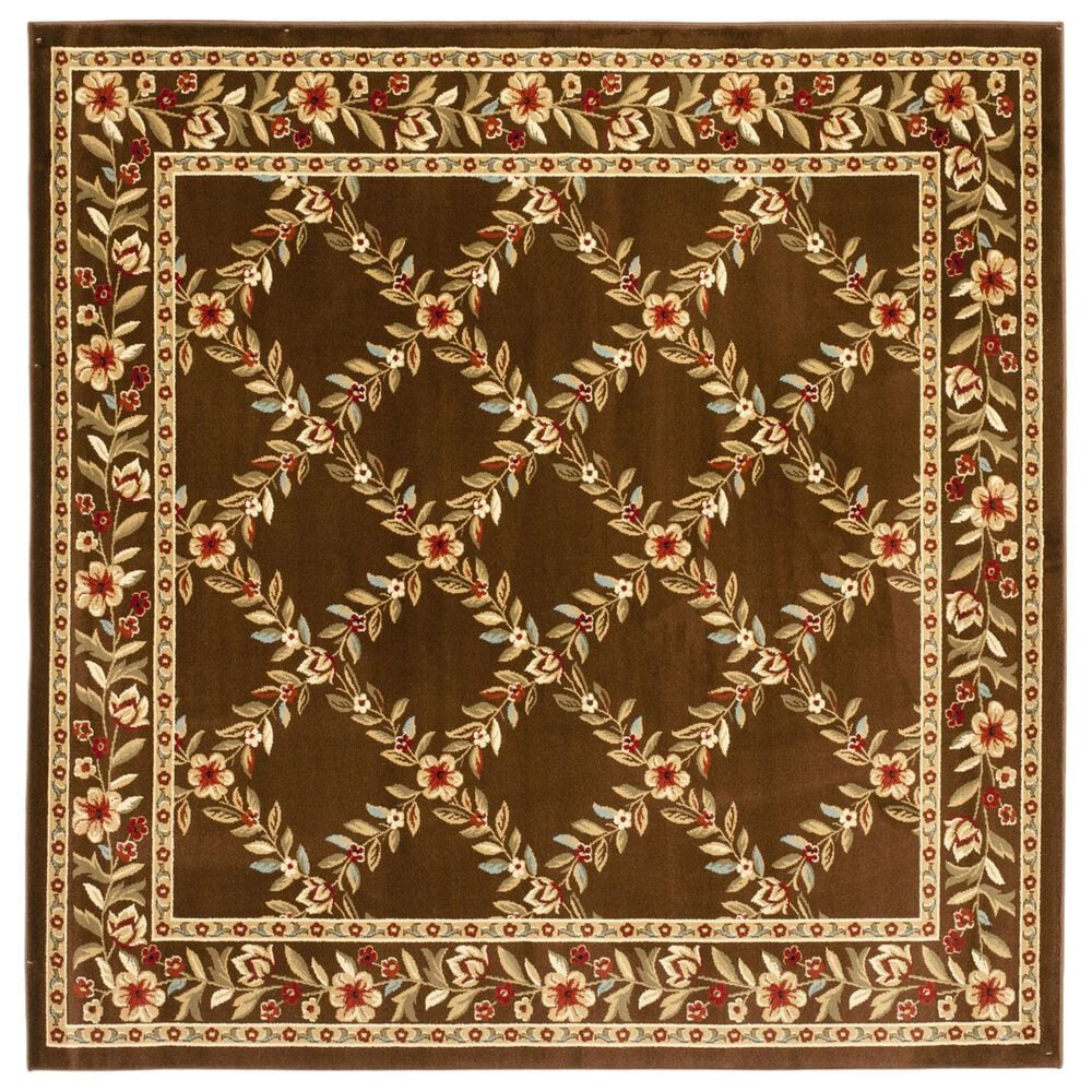 Safavieh Lyndhurst LNH557 6"7" Square Brown Area Rug, , large