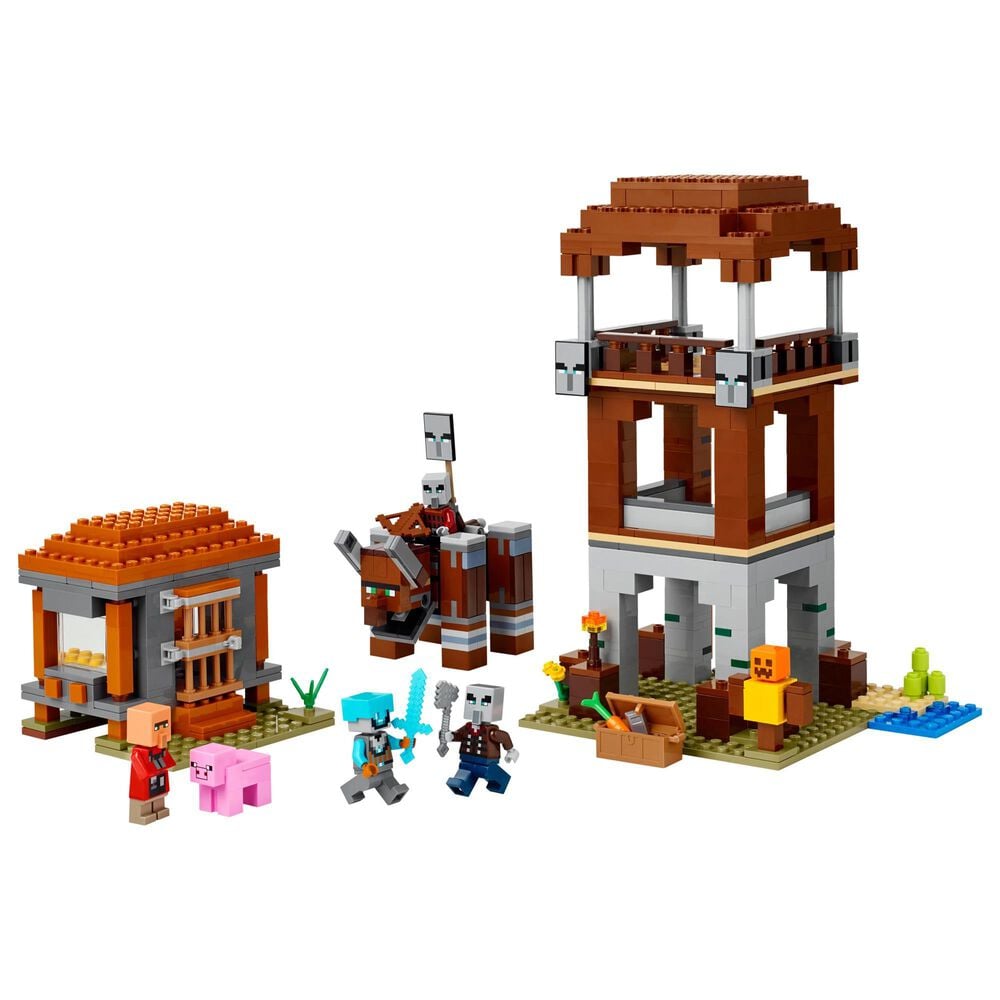 LEGO Minecraft The Pillager Outpost and Ravager Building Set, , large