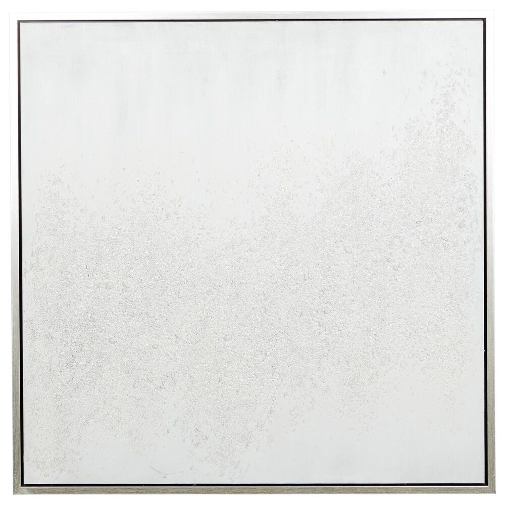 CosmoLiving by Cosmopolitan 39" Square Contemporary Abstract Framed Wall Art in White, , large