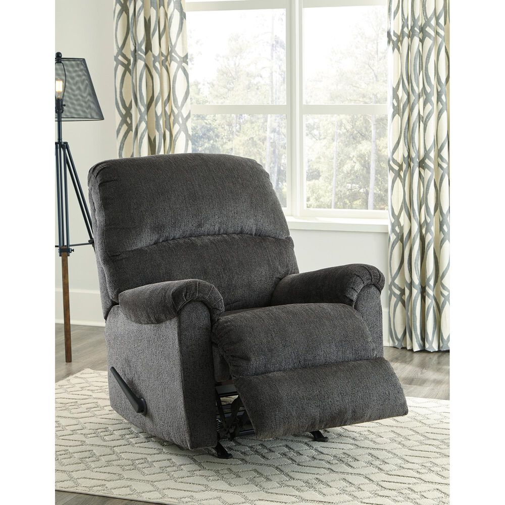 Ashley Ballinasloe Rocker Recliner in Smoke, , large