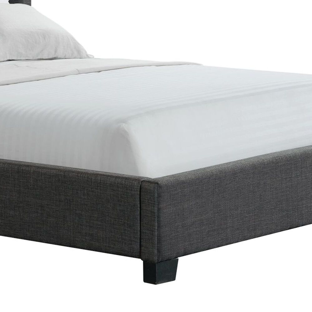 Mayberry Hill Morrow Queen Wingback Upholstered Bed in Heirloom Charcoal, , large