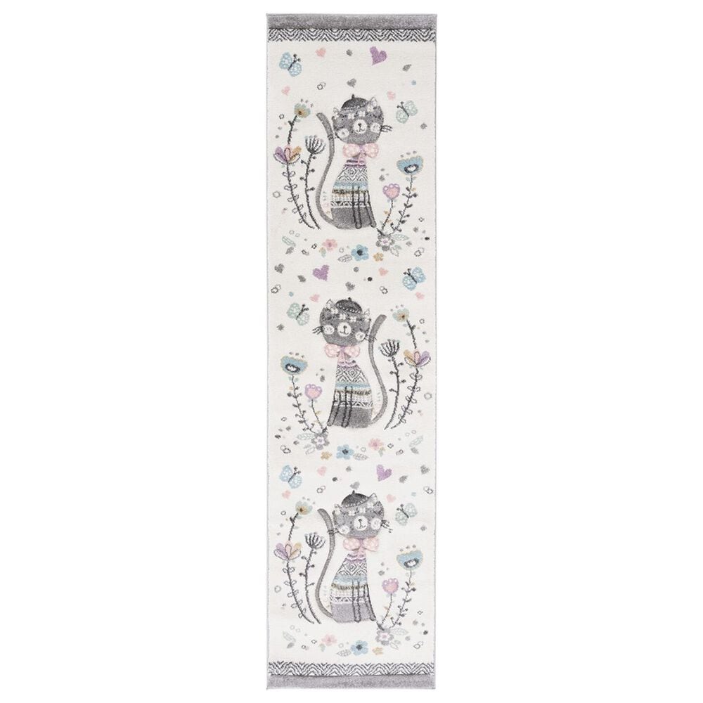 Safavieh Carousel CRK187 2"3" x 6" Ivory and Pink Kids Rug, , large