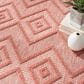 Nourison Versatile 6" x 9" Coral and Orange Indoor/Outdoor Area Rug, , large