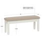 Linon Home Decor Jane Storage Bench with Light Tan Cushion in Vanilla White, , large