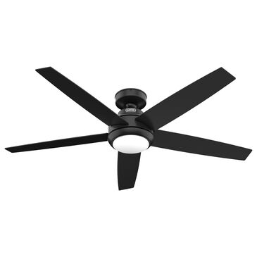 Hunter Zayden 52" Ceiling Fan with LED Light in Matte Black, , large