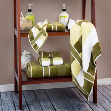 Timberlake Oakville Velour 6-Piece Towel Set in Green, , large