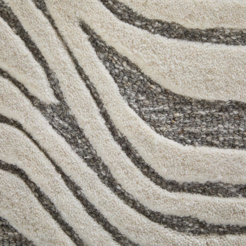 Feizy Kimball Gray and Ivory 3&#39;6&quot; x 5&#39;6&quot; Area Rug, , large