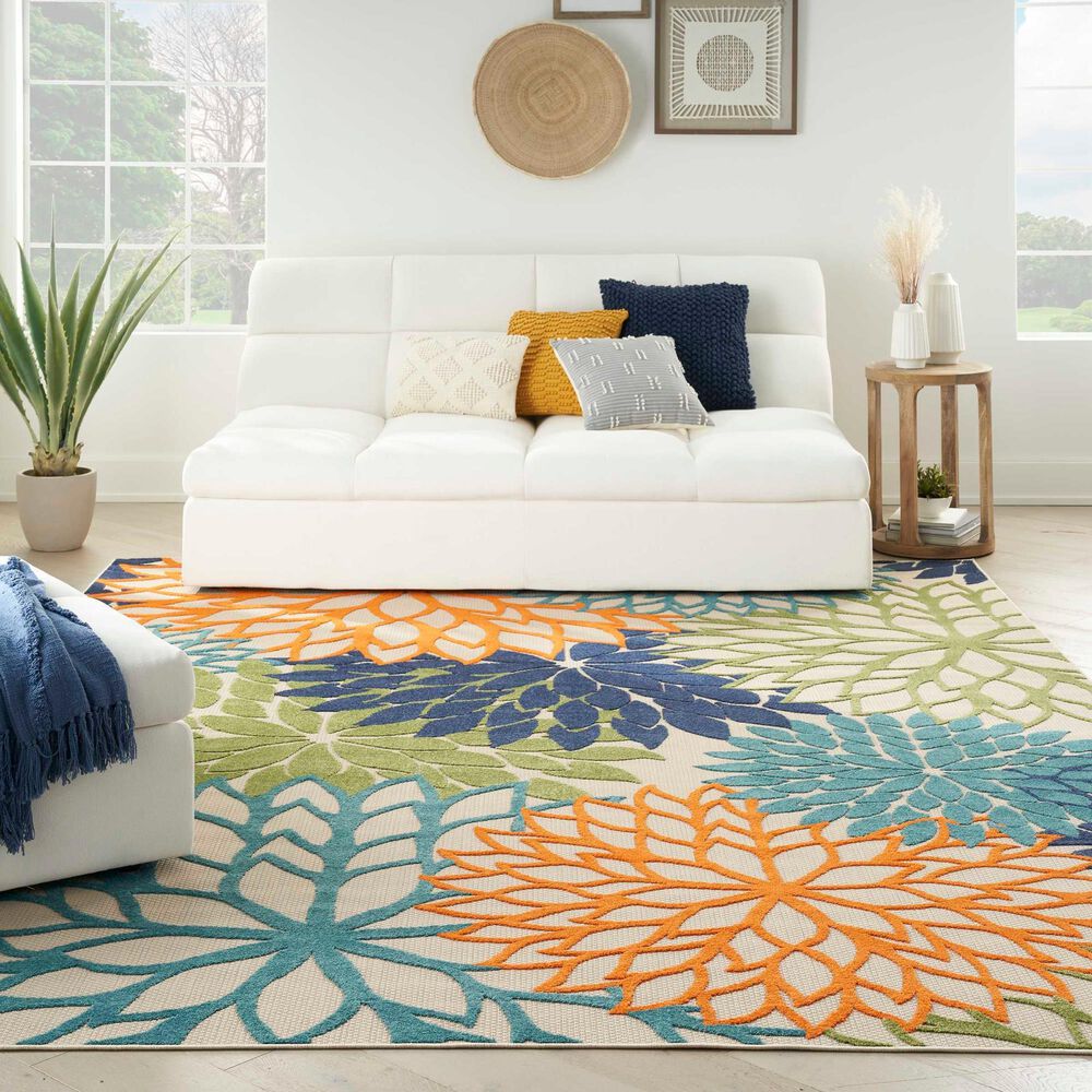 Nourison Aloha ALH05 10&#39; x 14&#39; Multicolor Indoor/Outdoor Area Rug, , large