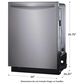 Frigidaire Gallery 24" Built-In Bar Handle Dishwasher with CleanBoost in Stainless Steel, , large