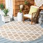 Safavieh Cabana CBN333F 6"7" Round Grey and Ivory Indoor/Outdoor Area Performance Rug, , large