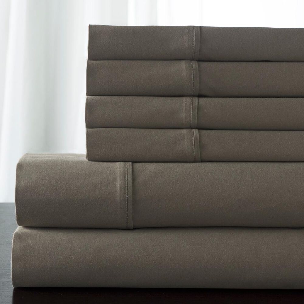 Elite Home Products T350 CAMDEN TWIN XL SHEET SET- Taupe, , large