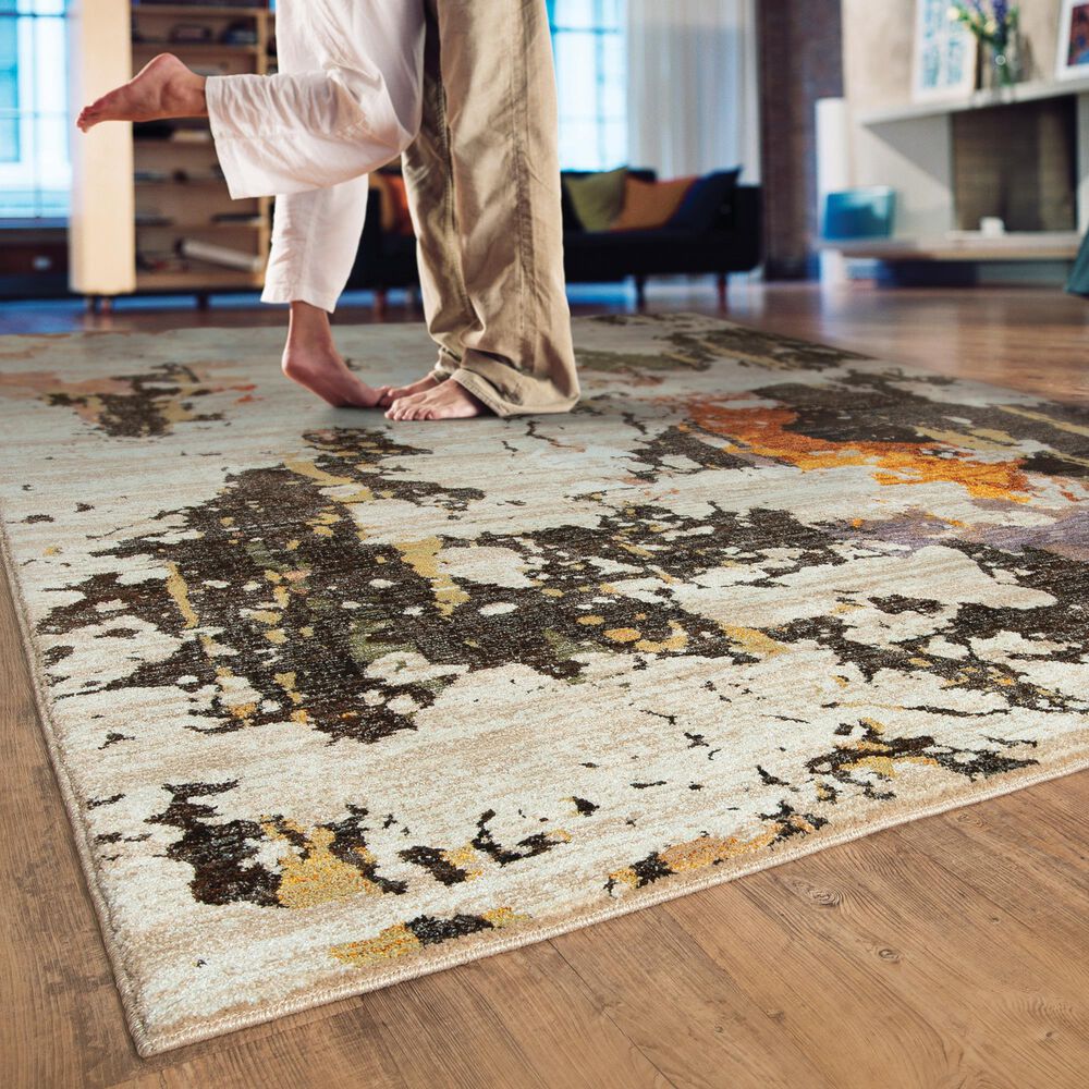 Oriental Weavers Evolution Beige 5&#39;3&quot; x 7&#39;3&quot; Area Rug, , large